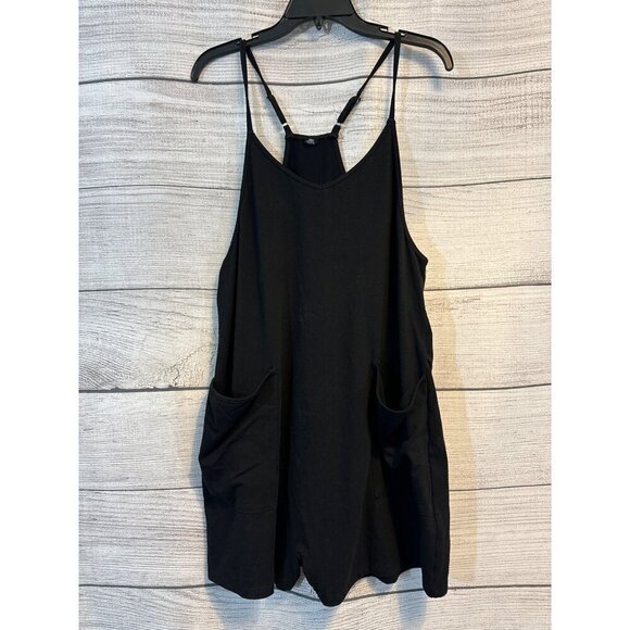 Caracilia Black Sleeveless Romper With Pockets Size L - Picture 1 of 3